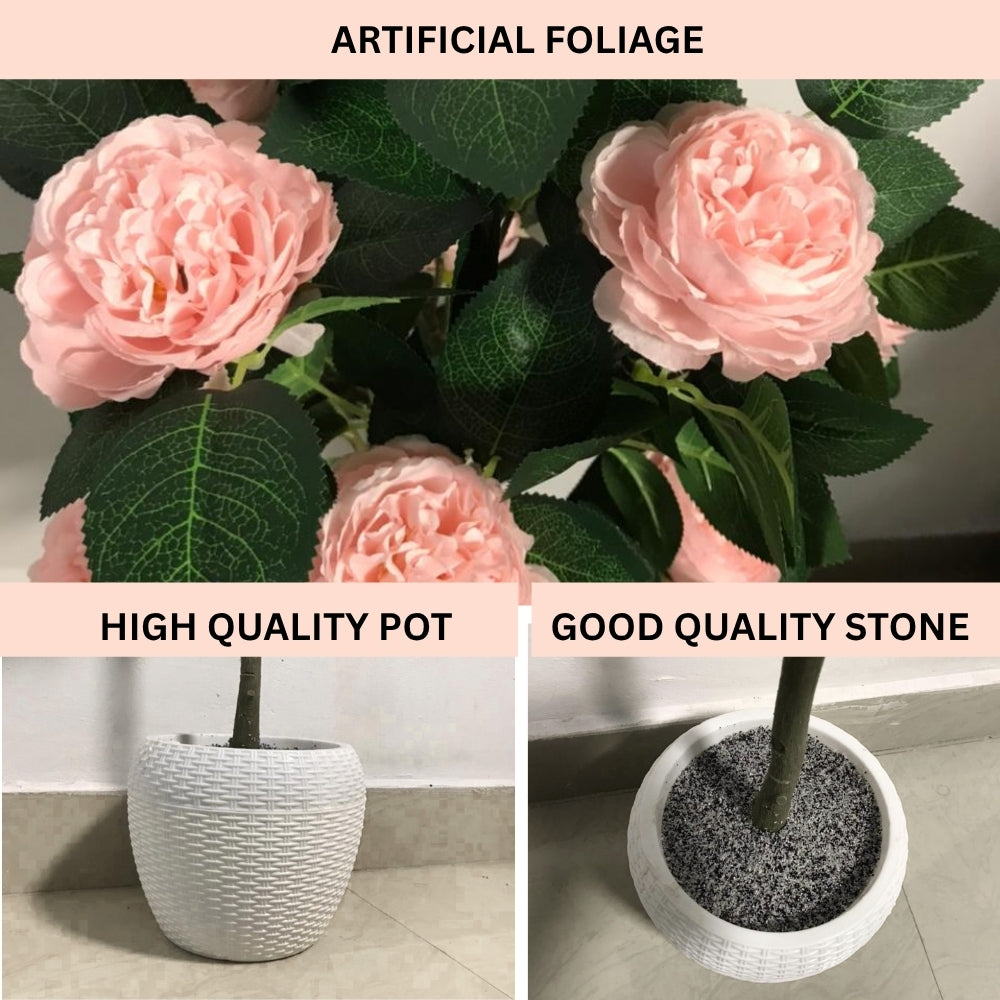 Faux Camellia Rose Plant(P33)