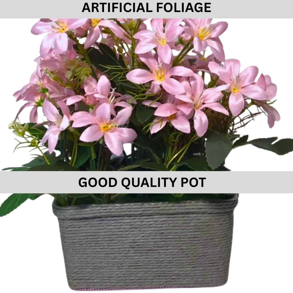 Faux Lilly with Coir Basket combo of 2 (P2)