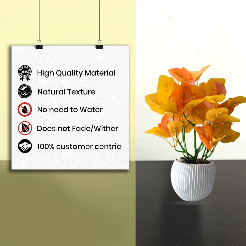 Artificial Bonsai Leaf Plant Combo of 2(P9)