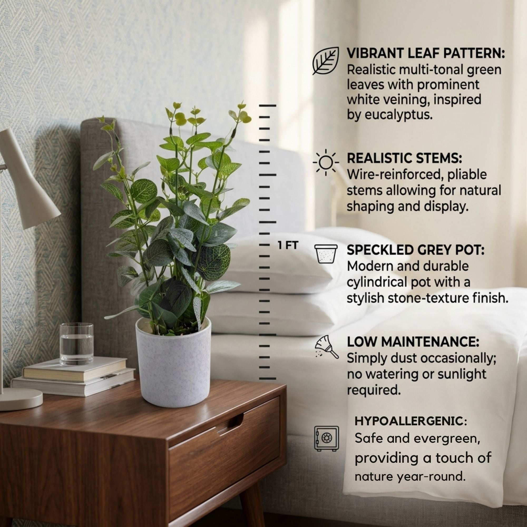 Artificial EUCALYPTUS mini pot combo of 3