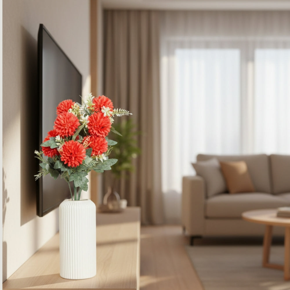 Faux Chrysanthemum with Pot combo of 2 (P1)