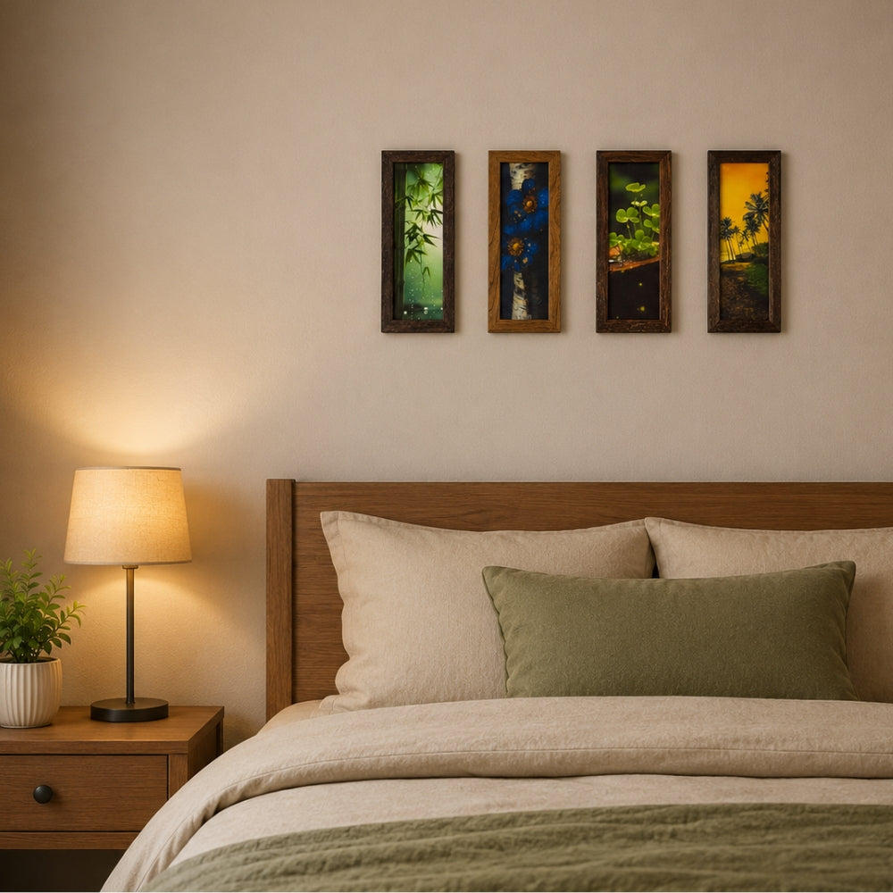 Potstory Premium Wall Frame Set – Set of 4 | Elegant Photo & Art Frames