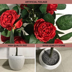Faux Camellia Rose Plant(P33)