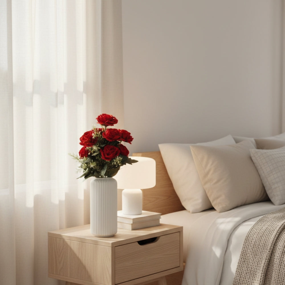 Artificial Rose Plant combo of 2 (P1)