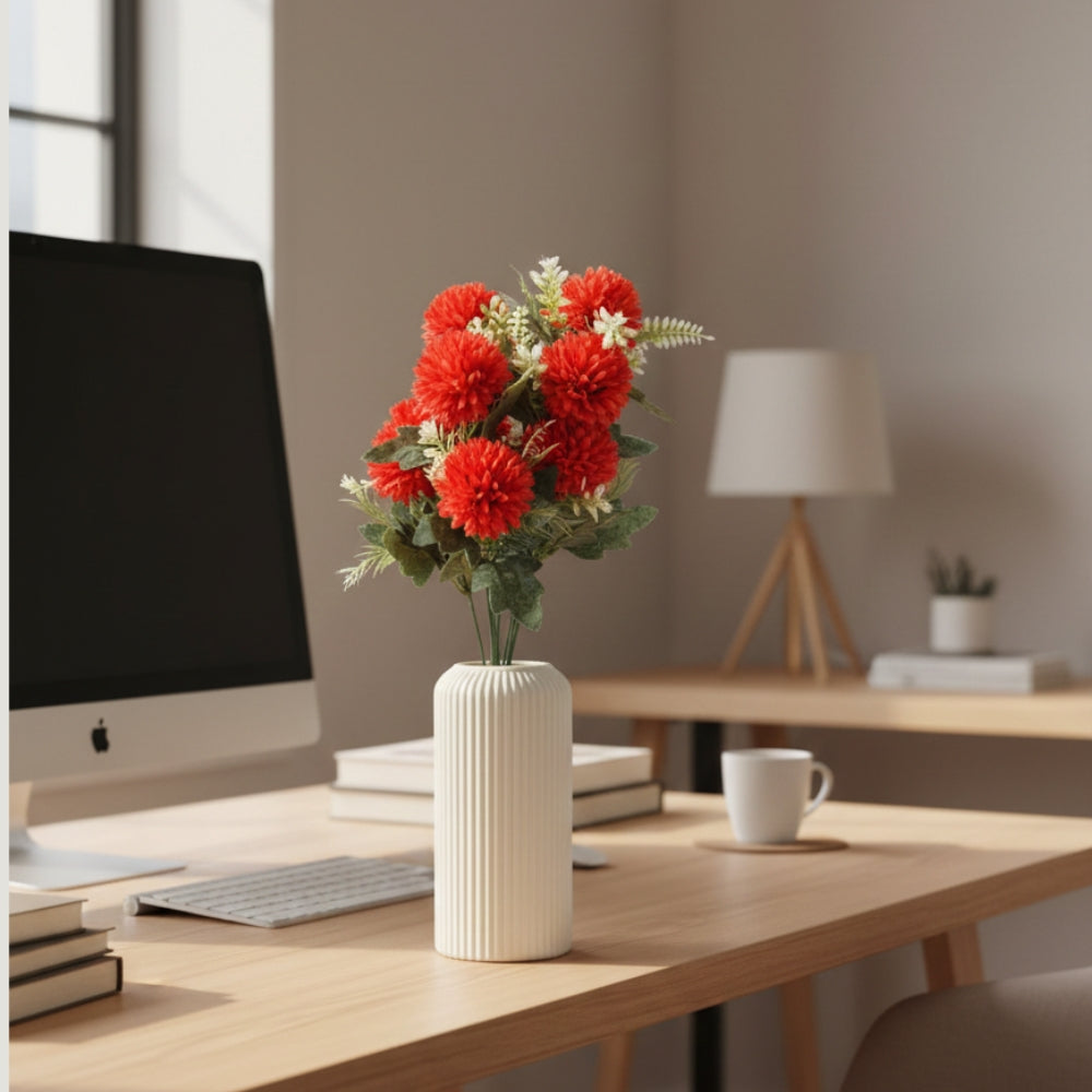 Faux Chrysanthemum with Pot combo of 2 (P1)