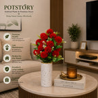 Artificial red chrysanthemum plant(combo of 2)