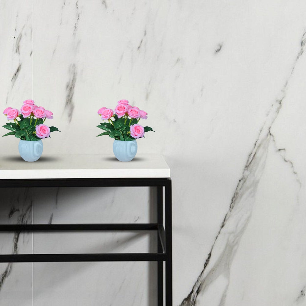 Artificial Bonsai Roses Combo of 2(P9)