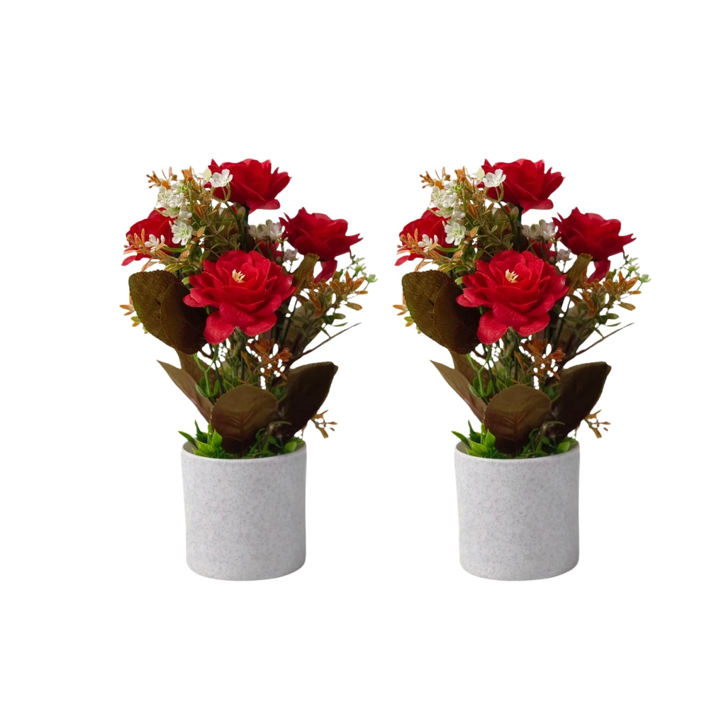 Artificial CAMELIA Roses (Combo of 2)