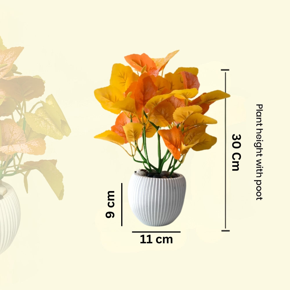 Artificial Bonsai Leaf Plant Combo of 2(P9)