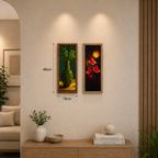 Potstory Floral Wall Art Frames – Combo of 2