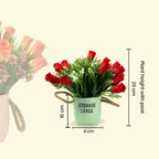 Artificial Tulips with Pot