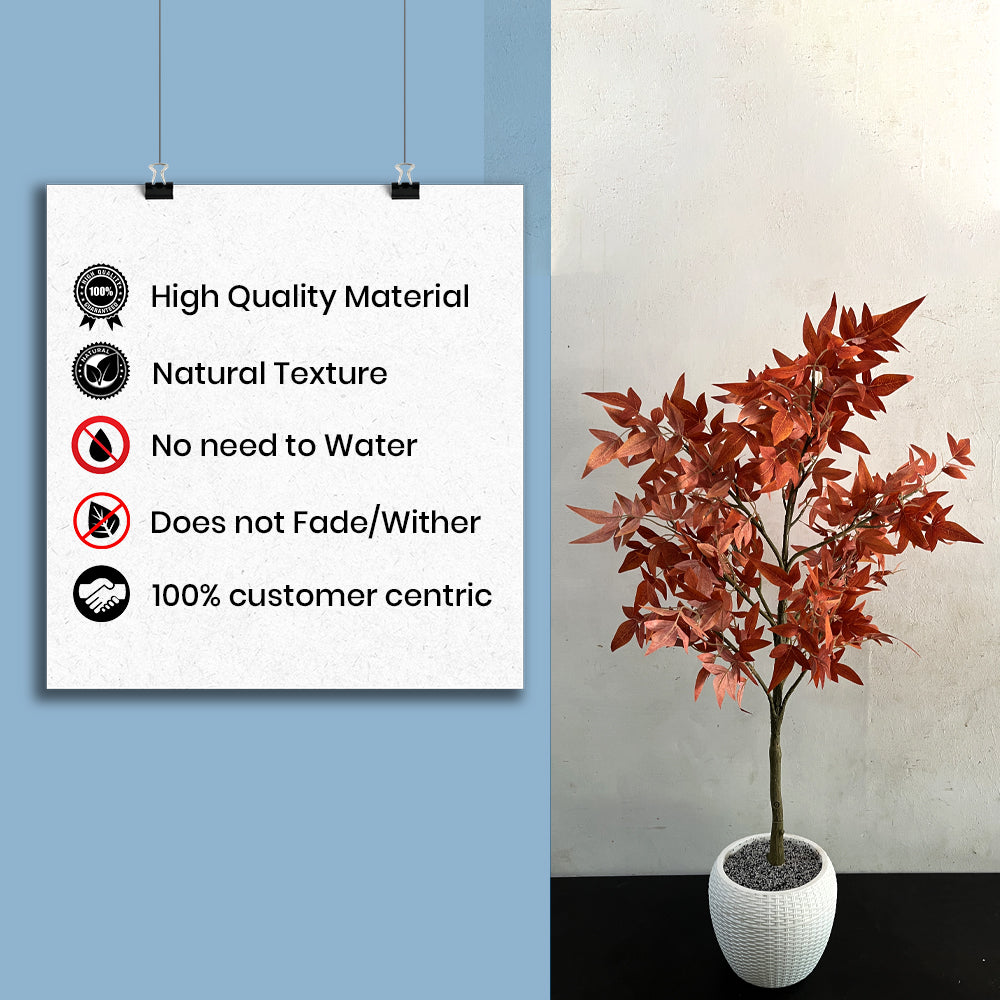 Faux Mapel Leaf Plant