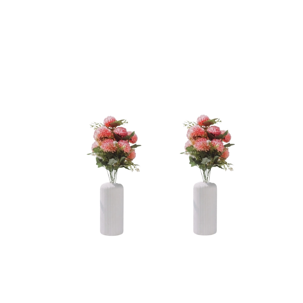 Faux Chrysanthemum with Pot combo of 2 (P1)