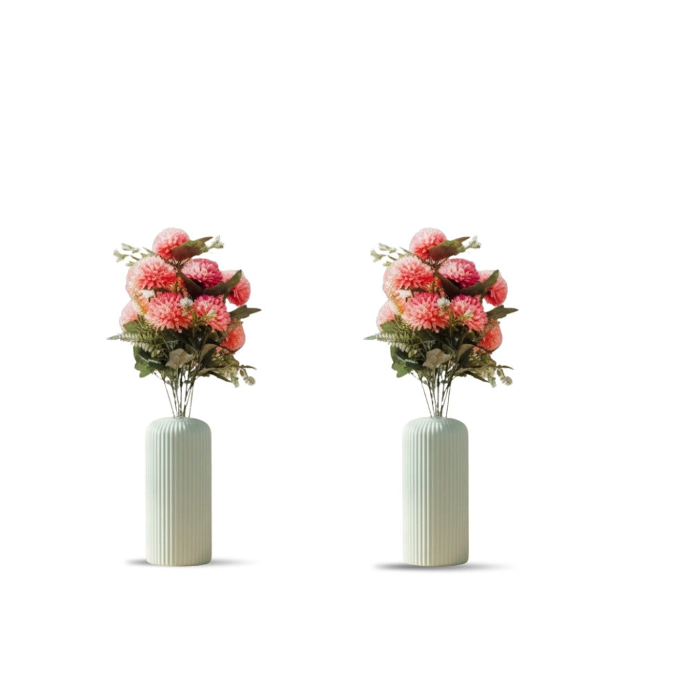 Faux Chrysanthemum with Pot combo of 2 (P1)
