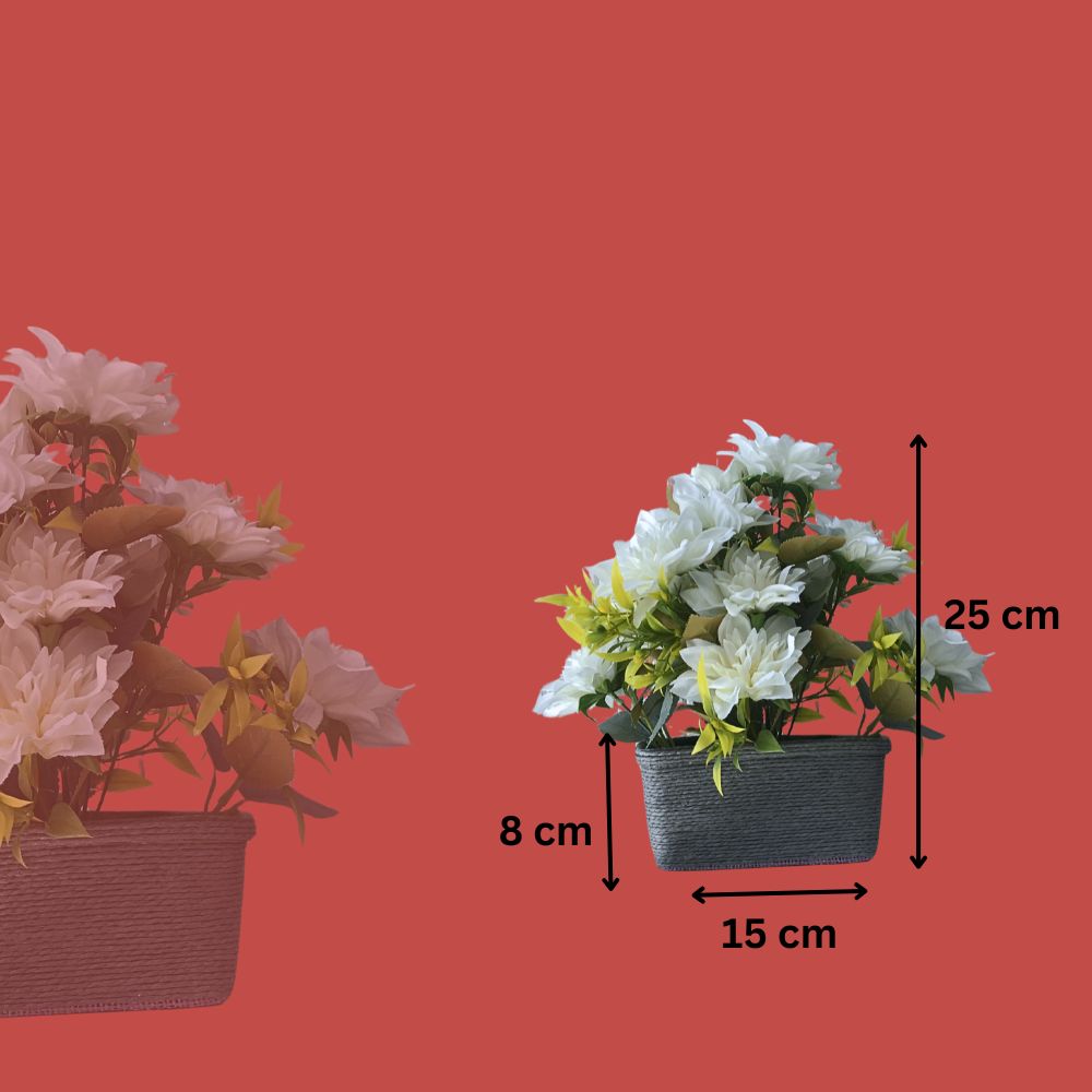 Faux Lilly with Coir Basket combo of 2 (P2)
