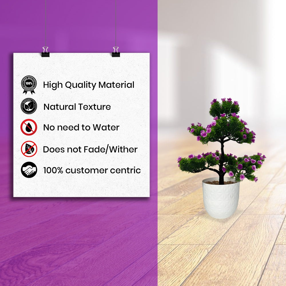 Artificial Bonsai Roses wit Pot (P23)