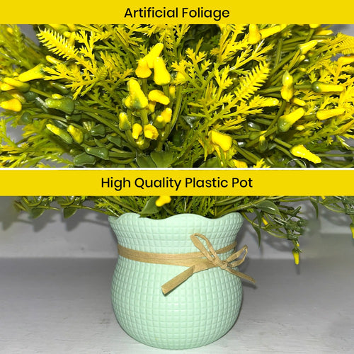 Artificial Astilbe and Rose Plants with Pot Combo of 2(P13)