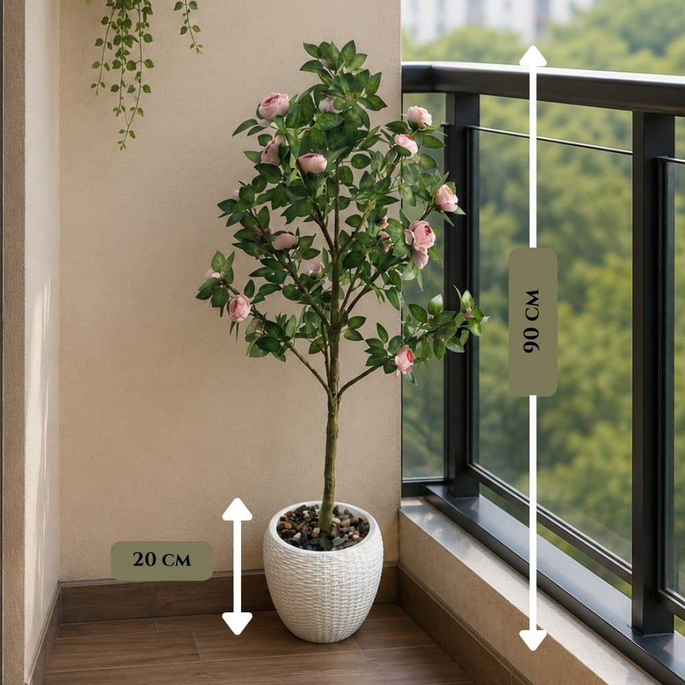 Artificial peony rose flower(combo of 2)