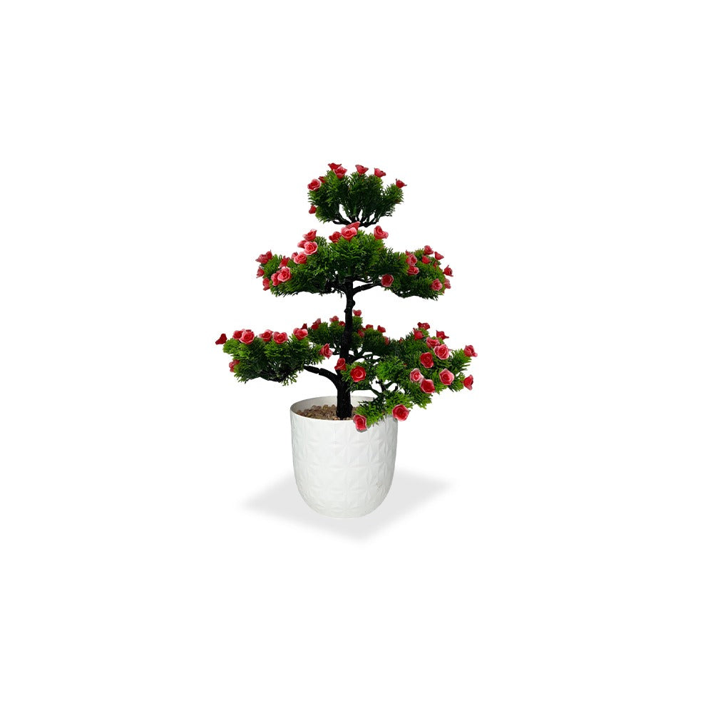 Artificial Bonsai Roses wit Pot (P23)