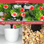 Artificial Bonsai Roses wit Pot (P23)