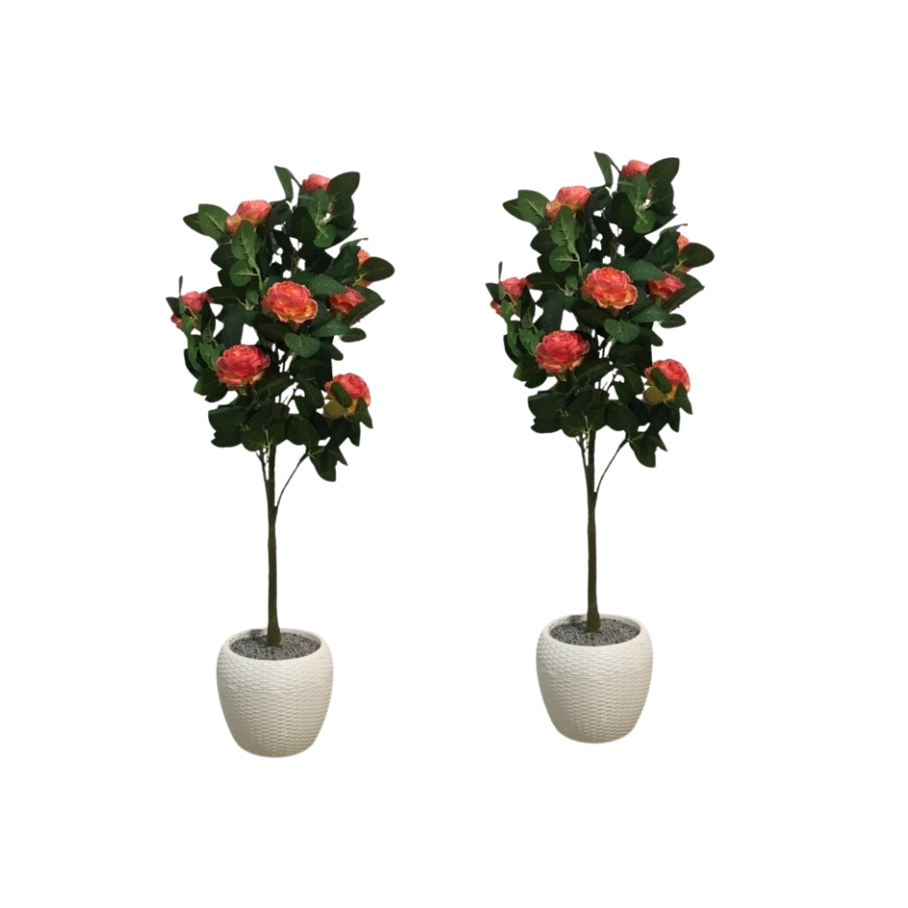 Artificial rose plant (combo of 2)