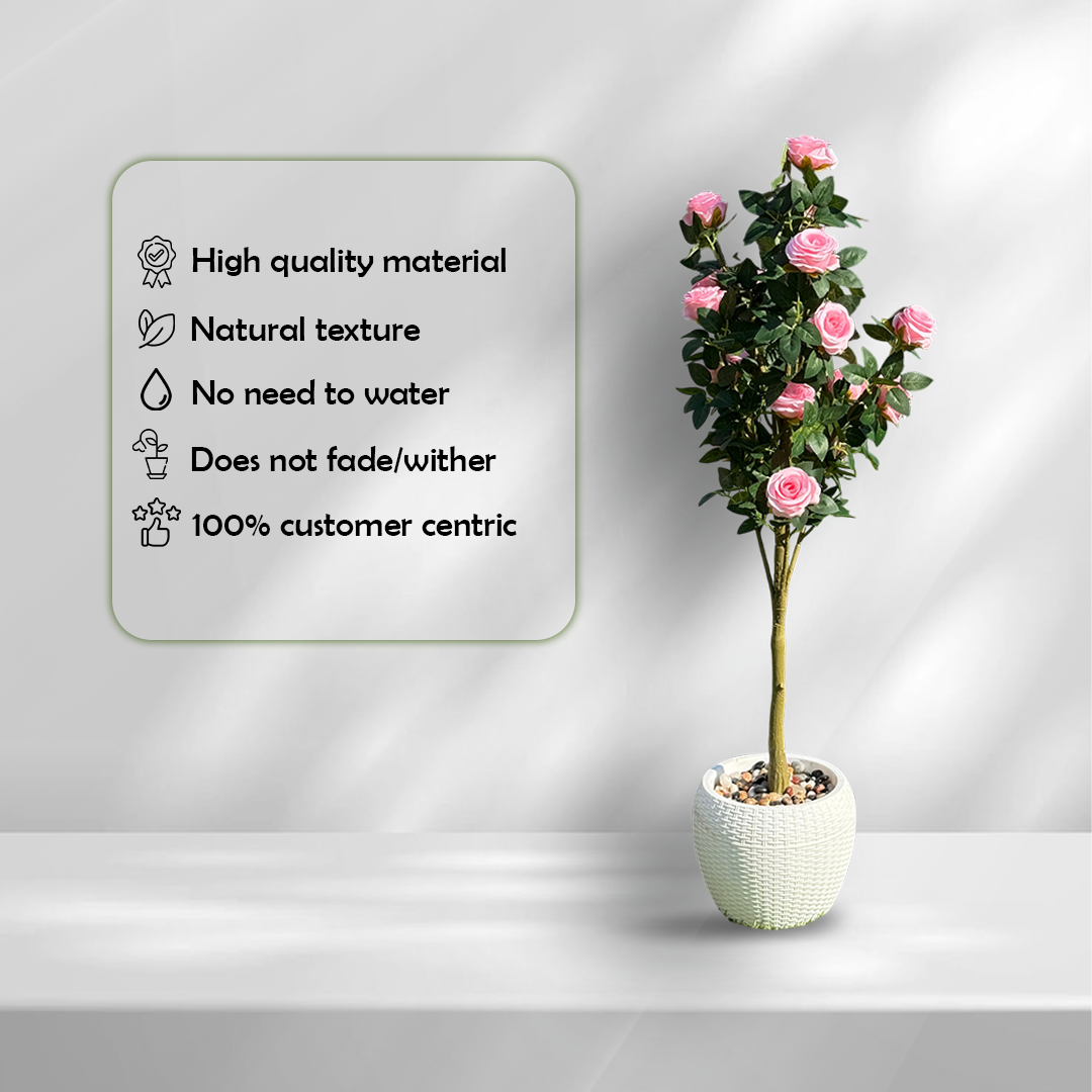 Faux Hybrid Rose Plant(P33)