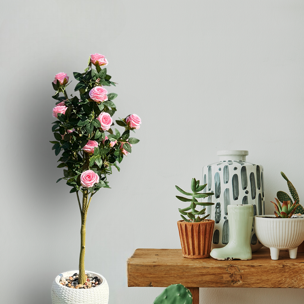 Faux Hybrid Rose Plant(P33)