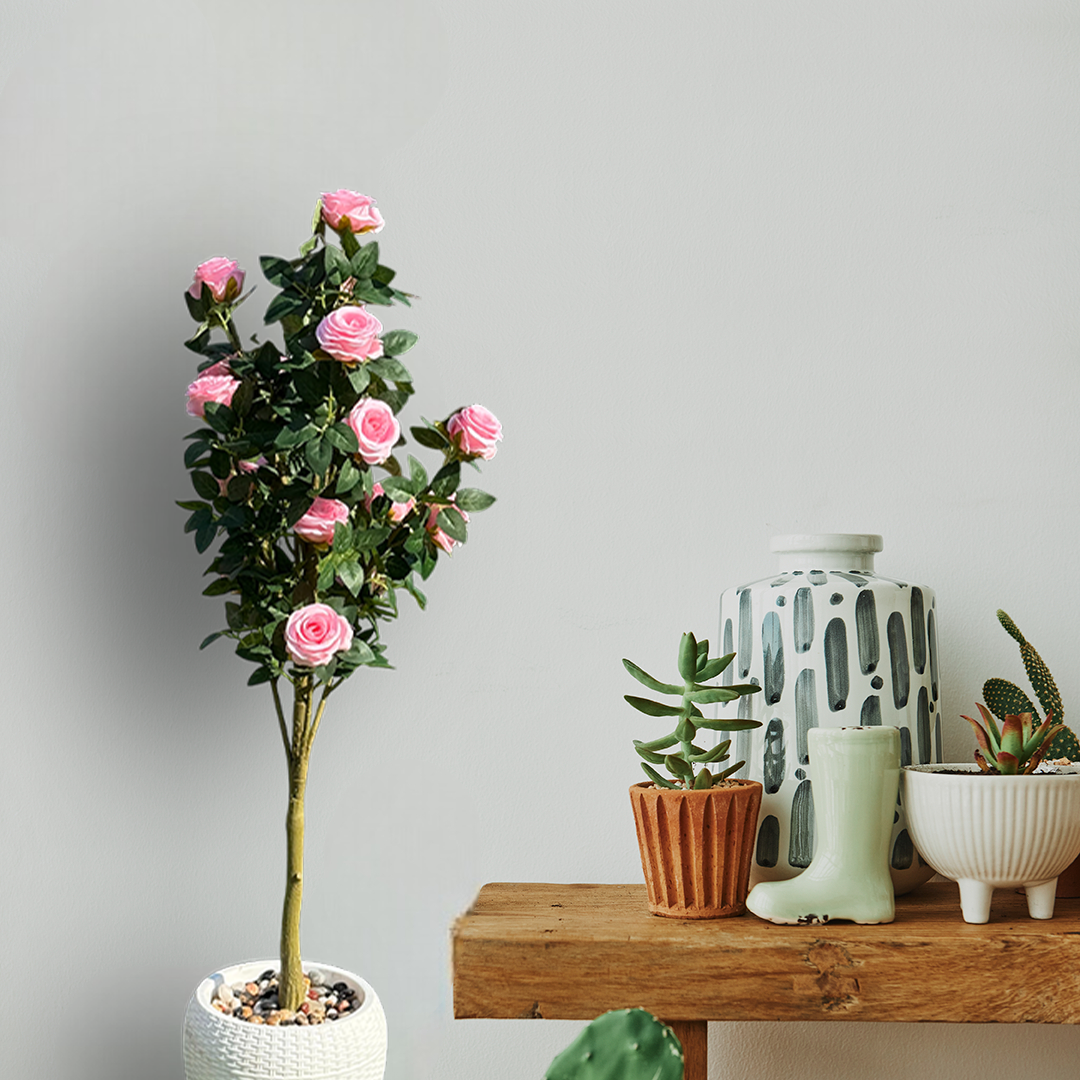 Faux Hybrid Rose Plant(P33)