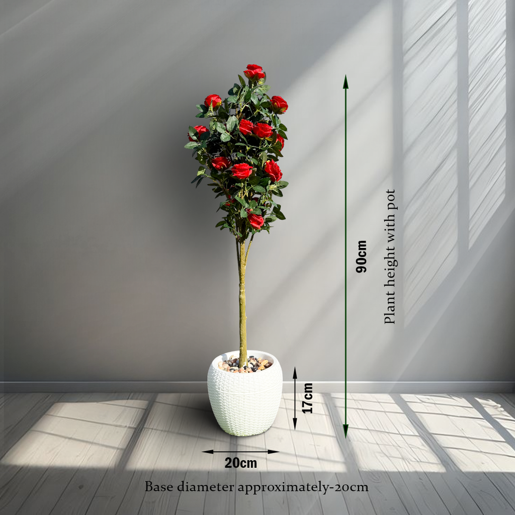 Faux Hybrid Rose Plant(P33)